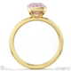 pink natural diamond emerald cut basket bezel setting solitaire yellow gold engagement ring with 18k yellow gold metal and emerald shape diamond