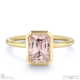pink natural diamond emerald cut basket bezel setting solitaire yellow gold engagement ring with 18k yellow gold metal and emerald shape diamond