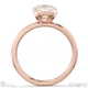 lab grown diamond emerald-cut basket bezel setting solitaire rose gold engagement ring with 9k rose gold metal and emerald shape diamond