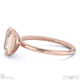 lab grown diamond emerald-cut basket bezel setting solitaire rose gold engagement ring with 9k rose gold metal and emerald shape diamond