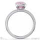 pink natural diamond emerald cut basket bezel setting pave platinum engagement ring with platinum metal and emerald shape diamond