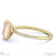 pink natural diamond emerald cut basket bezel setting pave yellow gold engagement ring with 18k yellow gold metal and emerald shape diamond