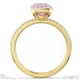 pink natural diamond emerald cut basket bezel setting pave yellow gold engagement ring with 18k yellow gold metal and emerald shape diamond