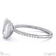 lab grown diamond emerald-cut basket bezel setting pave platinum engagement ring with platinum metal and emerald shape diamond