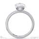 lab grown diamond emerald-cut basket bezel setting pave platinum engagement ring with platinum metal and emerald shape diamond