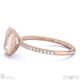 lab grown diamond emerald cut basket bezel side stones rose gold engagement ring with 18k rose gold metal and emerald shape diamond