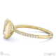 lab grown diamond emerald-cut basket bezel setting pave yellow gold engagement ring with 18k yellow gold metal and emerald shape diamond
