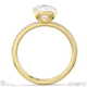 lab grown diamond emerald-cut basket bezel setting pave yellow gold engagement ring with 18k yellow gold metal and emerald shape diamond