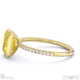 yellow lab grown diamond emerald-cut basket bezel setting pave yellow lab grown gold engagement ring with 9k yellow gold metal and emerald shape diamond