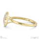 lab grown diamond oval-cut bezel setting split band yellow gold engagement ring with 18k yellow gold metal and oval shape diamond