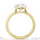 lab grown diamond oval-cut bezel setting split band yellow gold engagement ring with 18k yellow gold metal and oval shape diamond