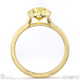 yellow lab grown diamond oval-cut bezel setting split band yellow lab grown gold engagement ring with 9k yellow gold metal and oval shape diamond