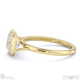 lab grown diamond asscher-cut bezel setting split band yellow gold engagement ring with 9k yellow gold metal and asscher shape diamond