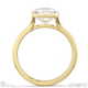 lab grown diamond asscher-cut bezel setting split band yellow gold engagement ring with 9k yellow gold metal and asscher shape diamond