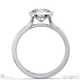 natural diamond round-cut bezel setting split band white gold engagement ring with 18k white gold metal and round shape diamond