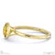yellow lab grown diamond round-cut bezel setting split band yellow lab grown gold engagement ring with 9k yellow gold metal and round shape diamond