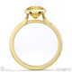 yellow lab grown diamond round-cut bezel setting split band yellow lab grown gold engagement ring with 9k yellow gold metal and round shape diamond