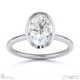 lab grown diamond oval cut basket bezel solitaire platinum engagement ring with platinum metal and oval shape diamond