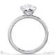 lab grown diamond oval cut basket bezel solitaire platinum engagement ring with platinum metal and oval shape diamond