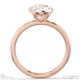 lab grown diamond oval cut basket bezel solitaire rose gold engagement ring with 9k rose gold metal and oval shape diamond