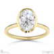 natural diamond oval cut basket bezel solitaire yellow gold engagement ring with 9k yellow gold metal and oval shape diamond