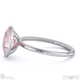 pink natural diamond oval cut basket bezel setting solitaire white gold engagement ring with 18k white gold metal and oval shape diamond