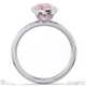 pink natural diamond oval cut basket bezel setting solitaire white gold engagement ring with 18k white gold metal and oval shape diamond