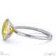 yellow lab grown diamond oval-cut basket bezel setting solitaire white gold engagement ring with 9k white gold metal and oval shape diamond