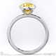 yellow lab grown diamond oval-cut basket bezel setting solitaire white gold engagement ring with 9k white gold metal and oval shape diamond