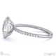 lab grown diamond oval-cut basket bezel setting pave white gold engagement ring with 18k white gold metal and oval shape diamond