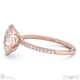 natural diamond oval-cut basket bezel setting pave rose gold engagement ring with 9k rose gold metal and oval shape diamond