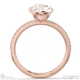 natural diamond oval-cut basket bezel setting pave rose gold engagement ring with 9k rose gold metal and oval shape diamond