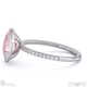 pink natural diamond oval cut basket bezel setting pave platinum engagement ring with platinum metal and oval shape diamond
