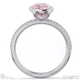 pink natural diamond oval cut basket bezel setting pave platinum engagement ring with platinum metal and oval shape diamond