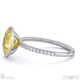 yellow lab grown diamond oval-cut basket bezel setting pave white gold engagement ring with 9k white gold metal and oval shape diamond