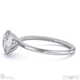 lab grown diamond round-cut basket bezel setting solitaire white gold engagement ring with 18k white gold metal and round shape diamond