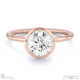 natural diamond round-cut basket bezel setting solitaire rose gold engagement ring with 9k rose gold metal and round shape diamond