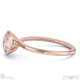 natural diamond round-cut basket bezel setting solitaire rose gold engagement ring with 9k rose gold metal and round shape diamond