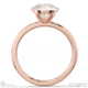 natural diamond round-cut basket bezel setting solitaire rose gold engagement ring with 9k rose gold metal and round shape diamond