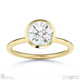 natural diamond round cut basket bezel solitaire yellow gold engagement ring with 9k yellow gold metal and round shape diamond