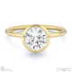 natural diamond round cut basket bezel solitaire yellow gold engagement ring with 9k yellow gold metal and round shape diamond