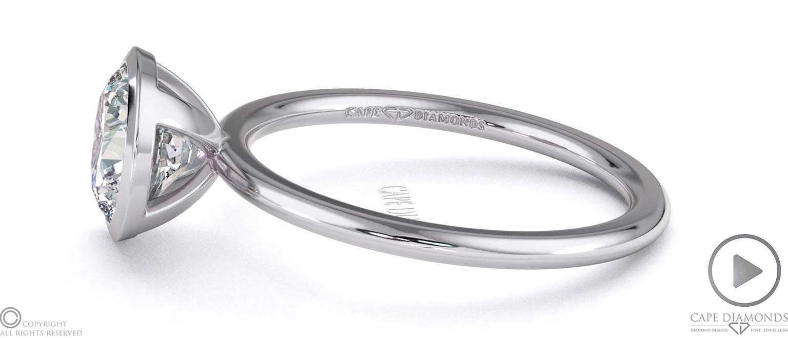 Lab Grown Diamond Round-Cut Basket Bezel Setting Solitaire White Gold Engagement Ring top video
