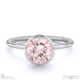 pink natural diamond round cut basket bezel setting solitaire white gold engagement ring with 9k white gold metal and round shape diamond