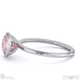pink natural diamond round cut basket bezel setting solitaire white gold engagement ring with 9k white gold metal and round shape diamond