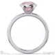pink natural diamond round cut basket bezel setting solitaire white gold engagement ring with 9k white gold metal and round shape diamond