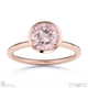 pink natural diamond round cut basket bezel setting solitaire rose gold engagement ring with 9k rose gold metal and round shape diamond