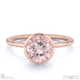 pink natural diamond round cut basket bezel setting solitaire rose gold engagement ring with 9k rose gold metal and round shape diamond
