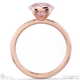 pink natural diamond round cut basket bezel setting solitaire rose gold engagement ring with 9k rose gold metal and round shape diamond