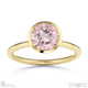 pink natural diamond round cut basket bezel setting solitaire yellow gold engagement ring with 9k yellow gold metal and round shape diamond