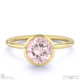 pink natural diamond round cut basket bezel setting solitaire yellow gold engagement ring with 9k yellow gold metal and round shape diamond